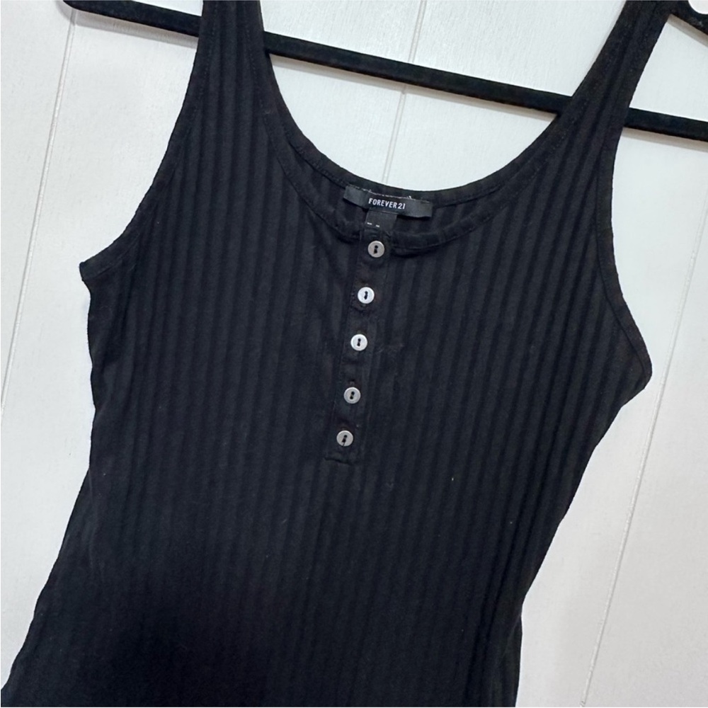 Forever 21 Black Ribbed Jumpsuit - Picture 2 of 2